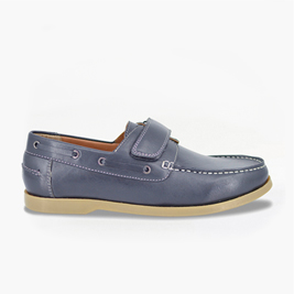 Shop Pegasus Wide Fit Leather Touch Fasten Boat Shoe - MJ969